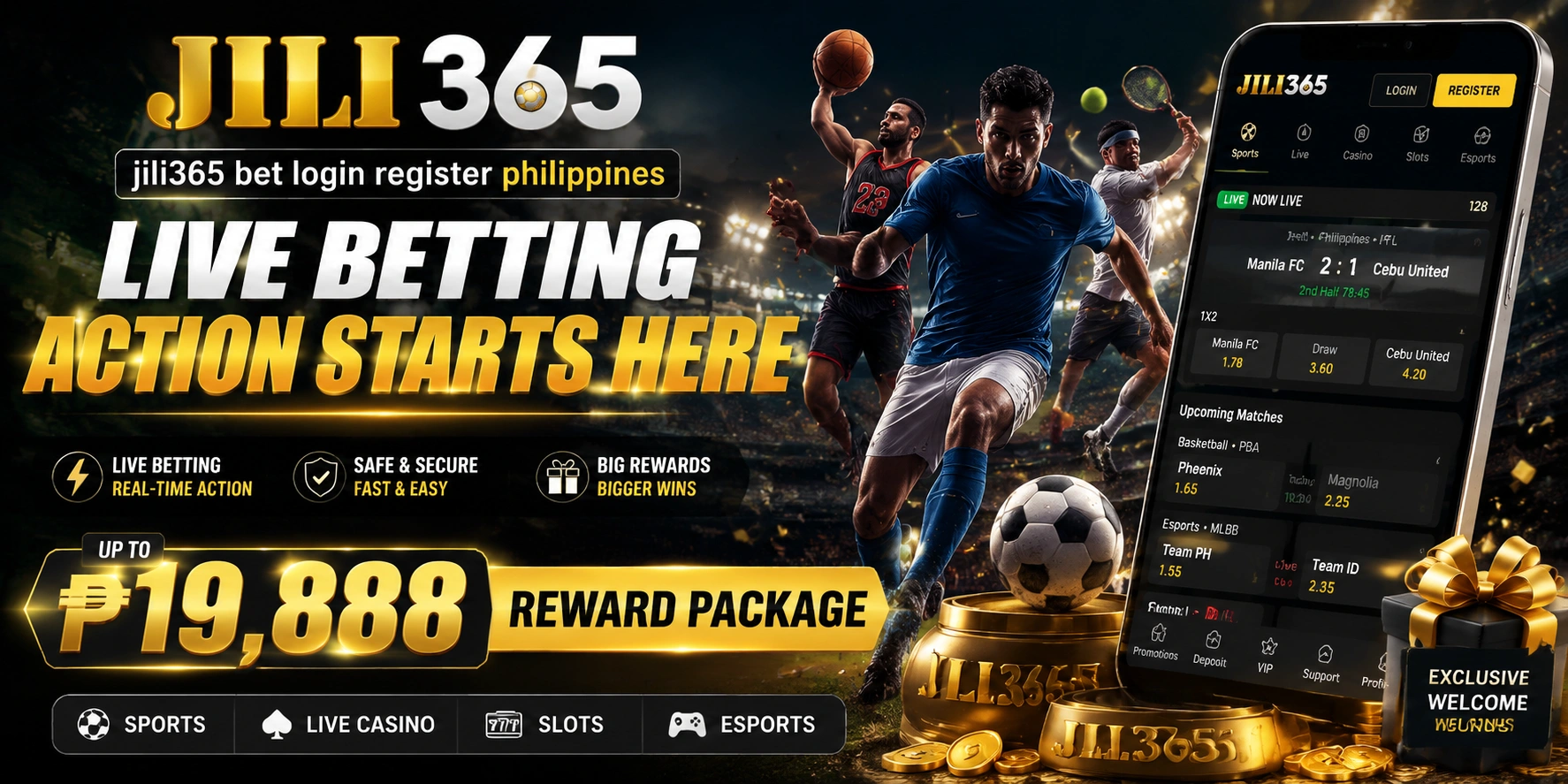 Sports betting categories featuring football and esports